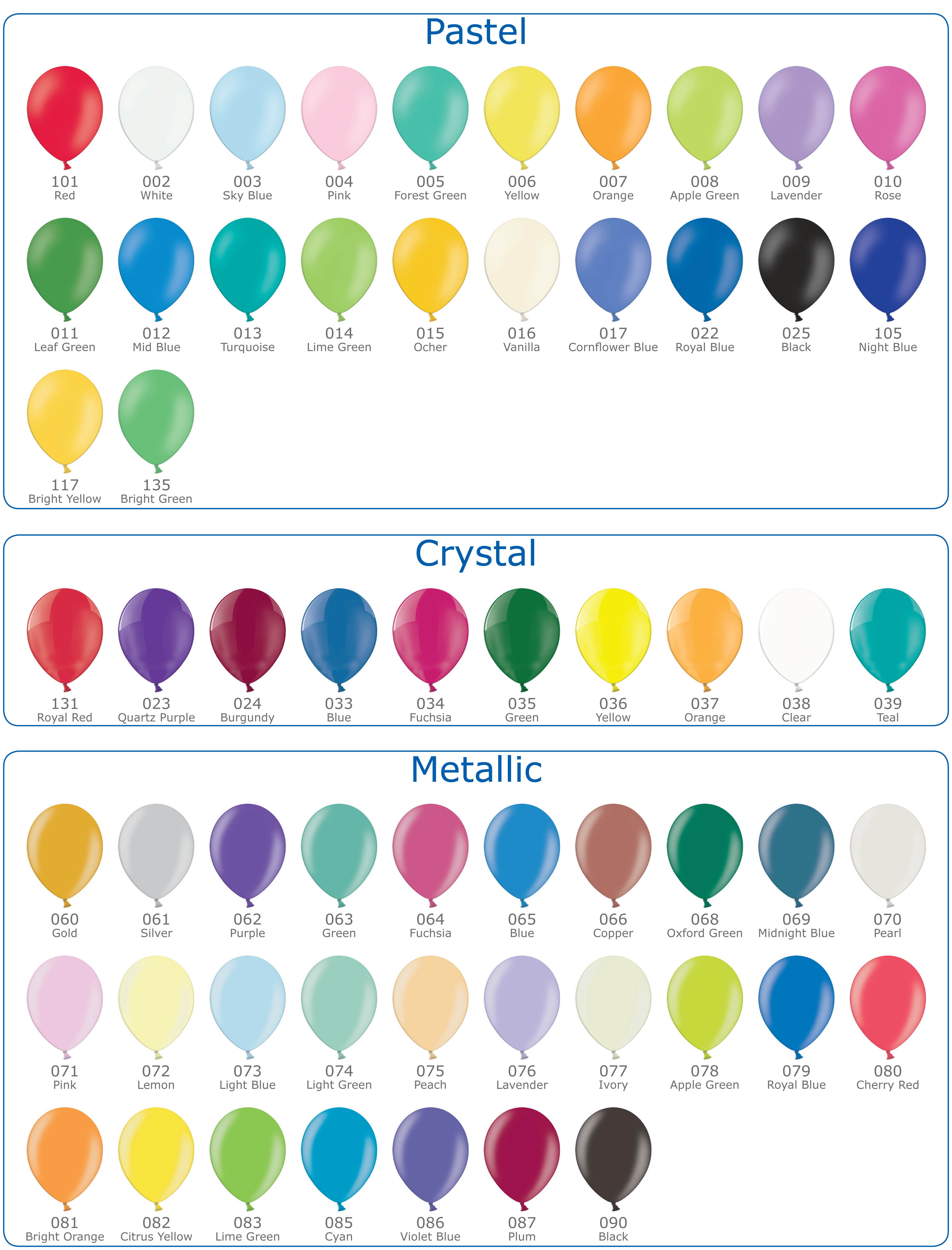 Charte coloris petits ballons 2